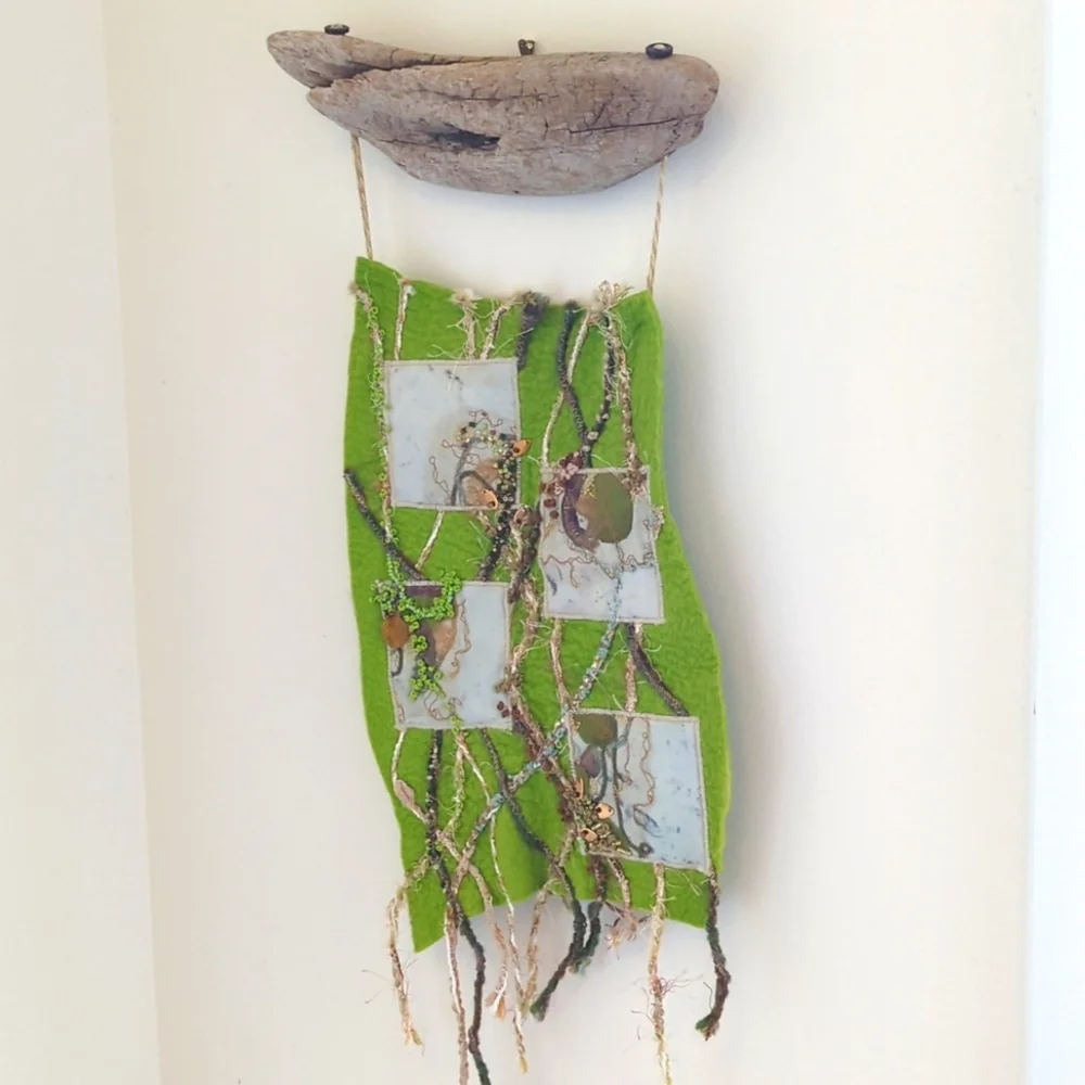 Fiber Art Wall Hanging - Picture 1 of 7